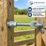 Gate Eye Bolt Adjustable 8" x 32mm Wide Flange for Gates Fencing - Image 6