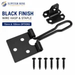 Wire Hasp & Staple Heavy Duty 75mm 100mm Shed Gate Hutch Door Lock - Image 6