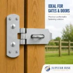 Hasp and Staple Heavy Duty 6" Vertical Galvanised Gate Door Security Lock - Image 6