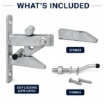 Throw Over Loop Gate Latch 12"/14" Heavy Duty Farm Field Gate Black Galvanised - Image 6