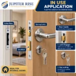 3 Lever Mortice Sashlock 63mm Polished Chrome Door Lock with Keys - Image 6