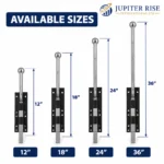 Monkey Tail Gate Bolt Drop Down Heavy Duty 12" 18" 24" 36" Garage Door - Image 7