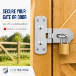 Hasp and Staple Heavy Duty 6" Vertical Galvanised Gate Door Security Lock - Image 7