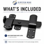Kick Over Stable Latch Heavy Duty Door latch 248mm Black Galvanised - Image 10