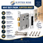 3 Lever Mortice Sashlock 63mm Polished Chrome Door Lock with Keys - Image 7