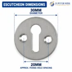 Rim Deadlock 130mm Long Keys Shed Door Lock Black Escutcheon - Image 7