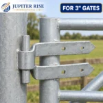 Double Strap Gate Hinge 5in Straight Corner Eye Bottom Band 3in Gate Timber - Image 7