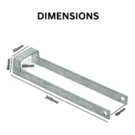 Throw Over Loop Gate Latch 12" Heavy Duty Farm Field Gate Galvanised Black - Image 7
