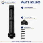 Door Bolt Antique Black Cast Iron Tudor Style 5" Straight 6" Necked - Image 7