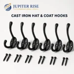 Hat and Coat Hooks Wall Mounted Cast Iron Hooks Vintage Hook Hanger 6 in Pack - Image 7
