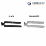 Field Gate Top Band Hinge 19mm Eye Heavy Duty 12/18/24" Black Galvanised - Image 2