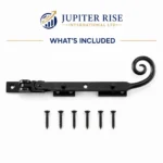 Casement Window Stay 10" Locking Curly Tail Black Traditional For Timber Wood - Image 3
