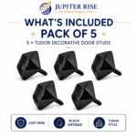 Door Studs Tudor Decorative Cast Iron 15mm 23mm Black Antique Pack 5 - Image 8