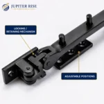 Casement Window Stay 10" Locking Curly Tail Black Traditional For Timber Wood - Image 4