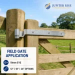 Field Gate Top Band Hinge 19mm Eye Heavy Duty 12/18/24" Black Galvanised - Image 5