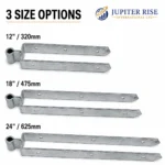 Field Gate Top Band Hinge 19mm Eye Heavy Duty 12/18/24" Black Galvanised - Image 6