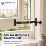 Casement Window Stay Bulb End 10" 250mm Locking Fastener For Timber Windows - Image 7
