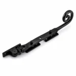 Casement Window Stay 10" Locking Curly Tail Black Traditional For Timber Wood