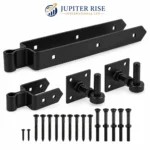 Field Gate Hinges Double Strap Adjustable 18 24 Inch Farm Gate Black Galvanized