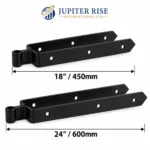 Field Gate Hinges Double Strap Adjustable 18 24 Inch Farm Gate Black Galvanized - Image 3