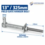 Field Gate Hanger Bolt 19mm Pin 11"/13" Heavy Duty Galvanised Steel - Image 4