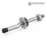 Cranked Striker Self Locking Auto Gate Catch 205mm Galvanised Steel