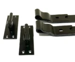 Cranked Hook & Band Hinges Pair Heavy Duty Galvanised Black 8"-36" Garage Stable - Image 6