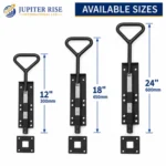 Bow Handle Drop Bolt Heavy Duty Gate Garage Door 12 18 24 Inch - Image 2