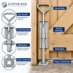Bow Handle Drop Bolt Heavy Duty Gate Garage Door 12 18 24 Inch - Image 7