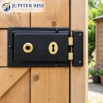 Rim Sash Lock Black 156x106mm Traditional Shed Gate Timber Door - Image 6